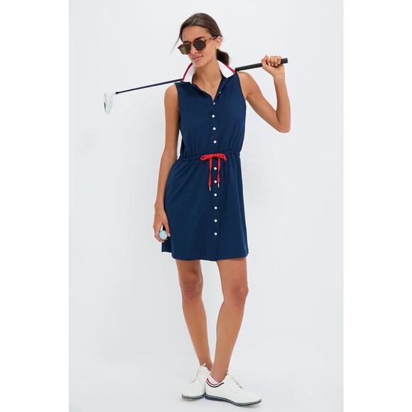 TUCKERNUCK SPORT Navy Sleeveless Performance Jersey Alcott Golf Dress SZ XXL NWT - Picture 6 of 8